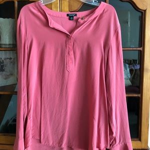 Ann Taylor Pink Silk Top